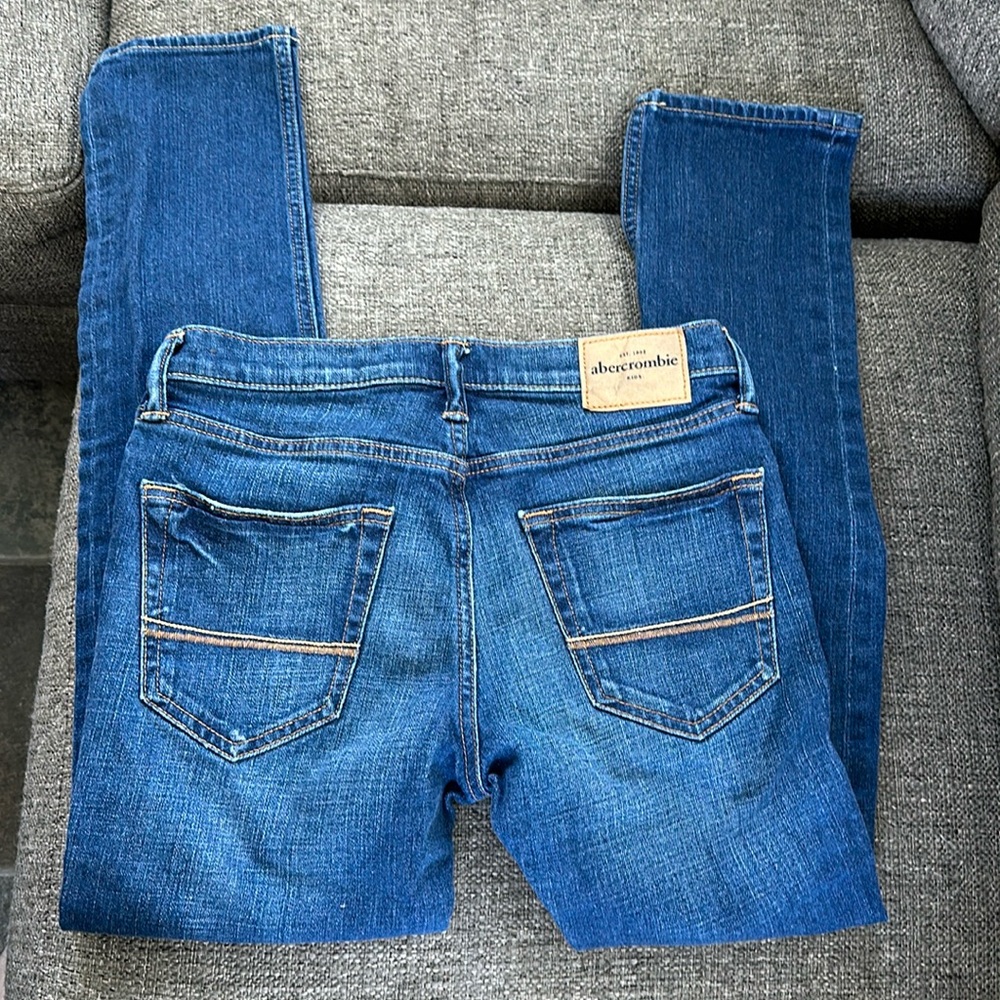 Abercrombie Kids "The A&F Super Skinny" Blue Denim Jeans Size 16 Slim Fit
